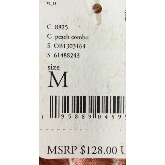 Free People Womens It Takes Two Wrap Dress Orange Peach Combo Medium NWT $128 - Picture 6 of 15